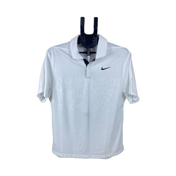 Nike Dri-FIT Victory White Tennis Polo Shirt Men’s Medium | Athletic Golf Top - Picture 2 of 9